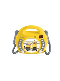 -Lecteur cd portable avec 2 microphones les minions