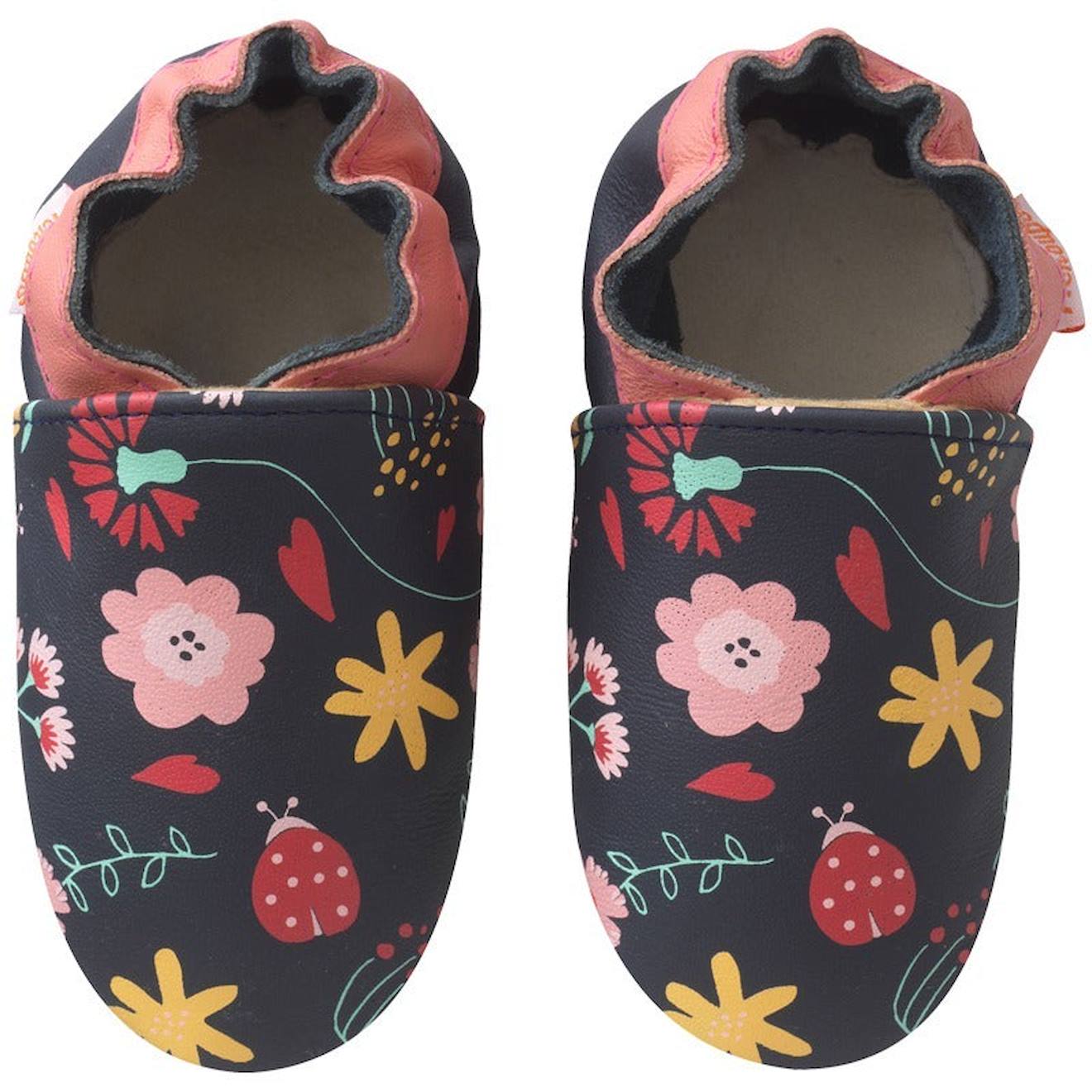 Chaussons Bb Cuir Souple Fanny Les Fleurs Bleu 24 €