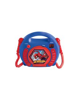 -Lecteur cd portable avec 2 microphones spiderman