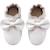 Chaussons bébé cuir souple uni nœuds Blanc 1 - vertbaudet enfant 