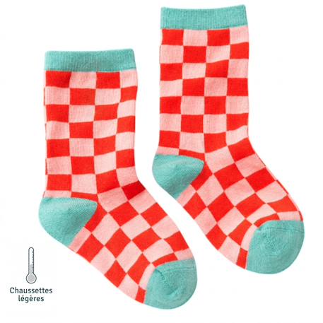Chaussettes sans couture damier  - vertbaudet enfant