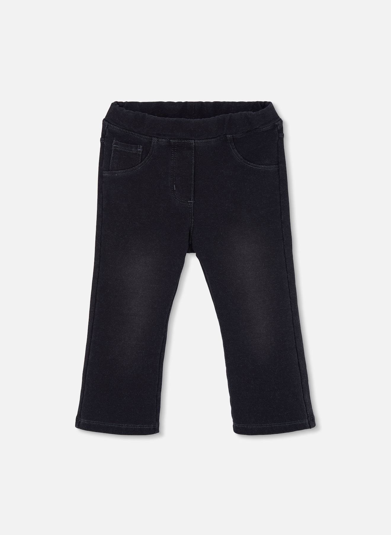 Jogging Fille En Molleton Denim Noir Jogging Fille En Molleton Denim Noir