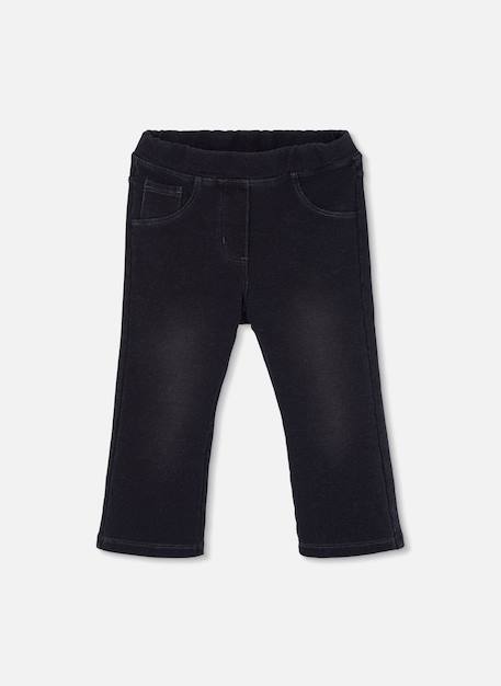Fille-Pantalon molleton denim fille
