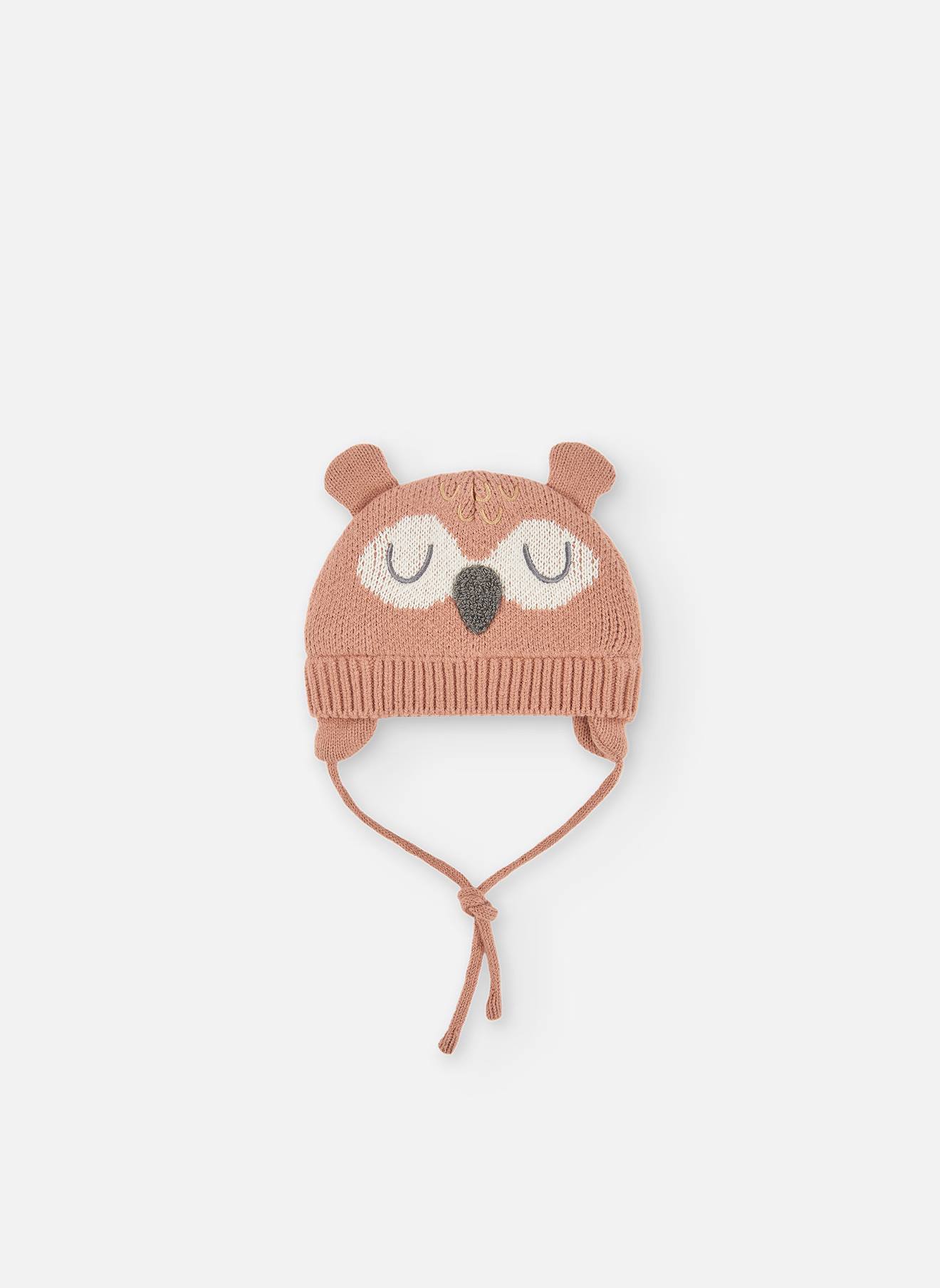 Bonnet Bb Imprim Hibou Marron 20€