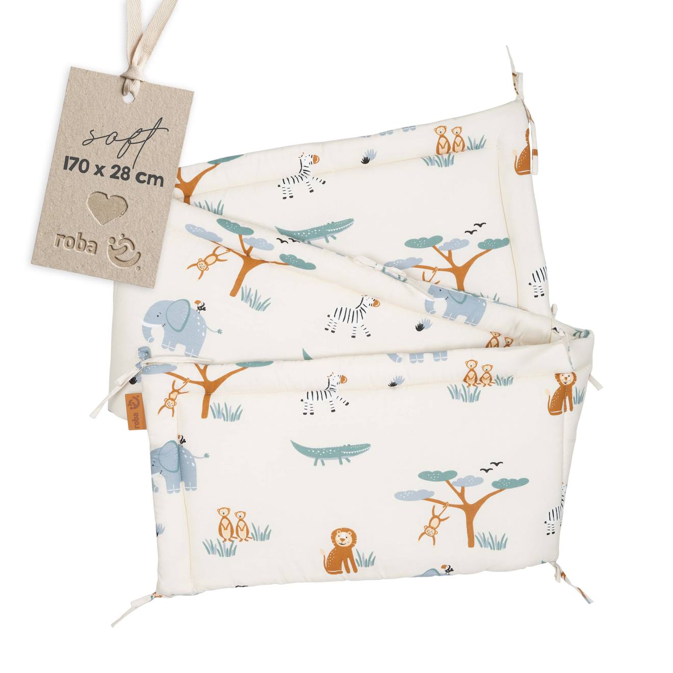 Tour De Lit 'savanna Friends' Pour Lit Bébé 60x120 À 70x140 Cm - Beige / Multicolore Beige / Multicolore Tour De Lit 'savanna Friends' Pour Lit Bébé 60x120 À 70x140 Cm - Beige / Multicolore Beige / Multicolore