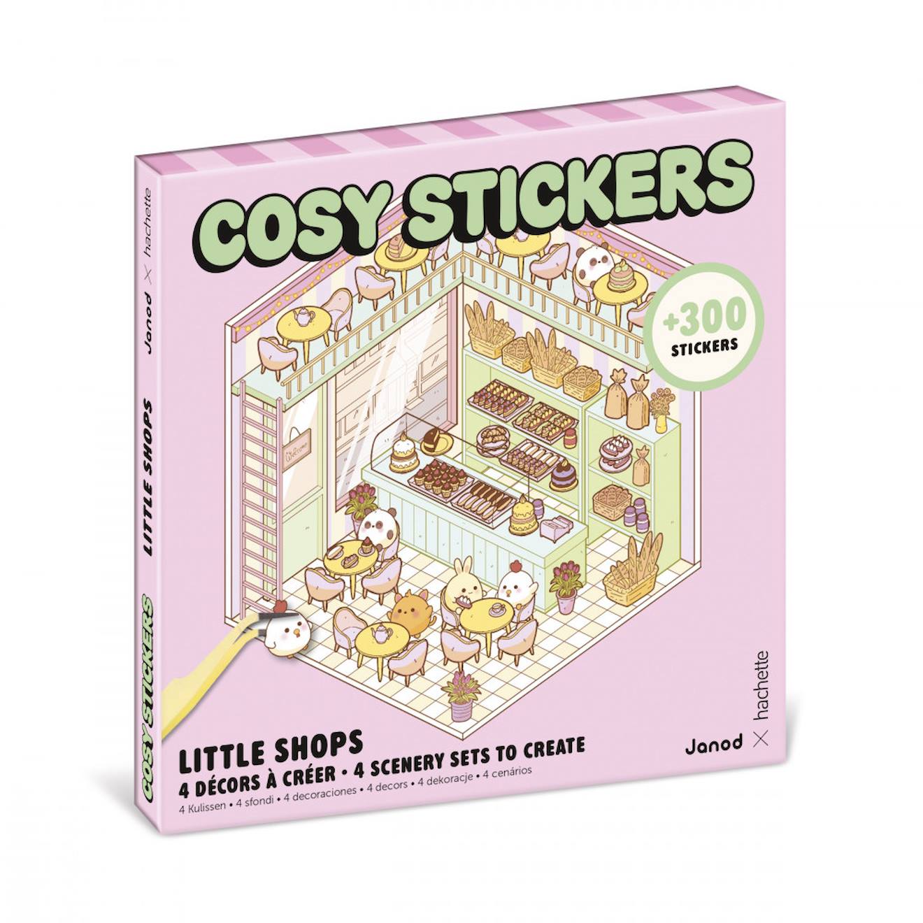 Stickers Cosy Little Shops Multicolore
