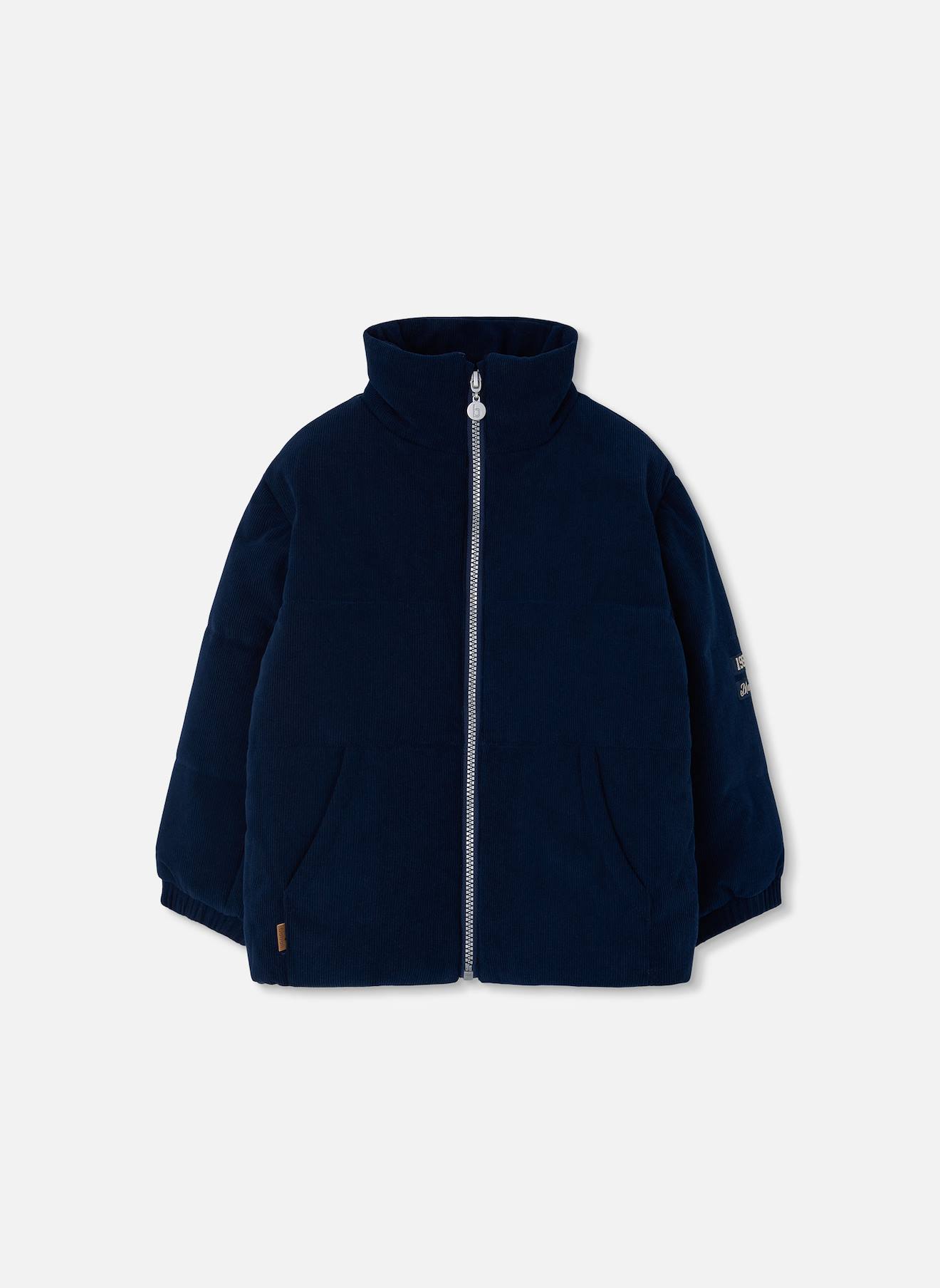 Parka Garçon En Velours Cotelé Avec Fermeture Bleu