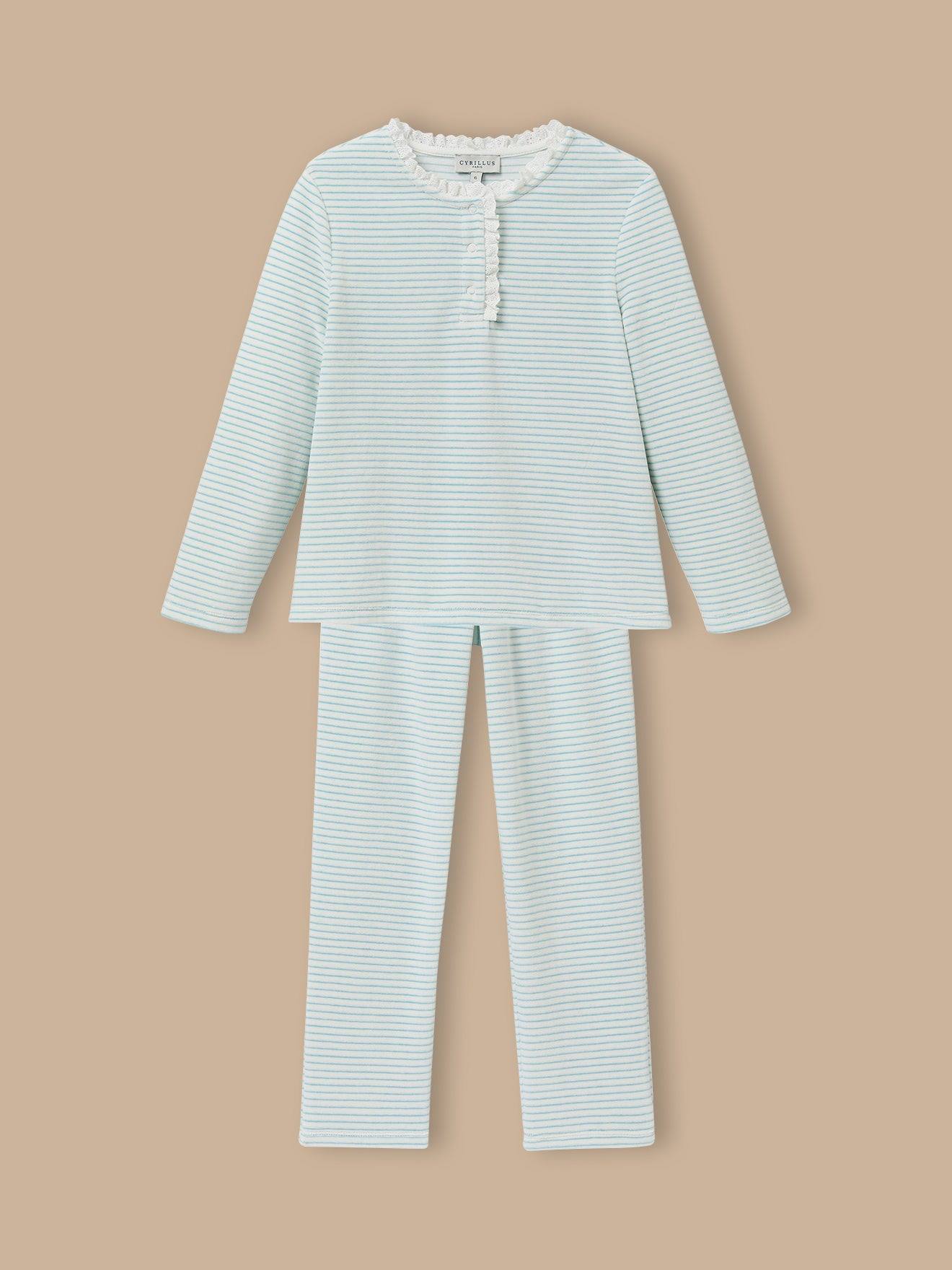 Pyjama En Velours Ray Fille Rayure Bleue 38 €