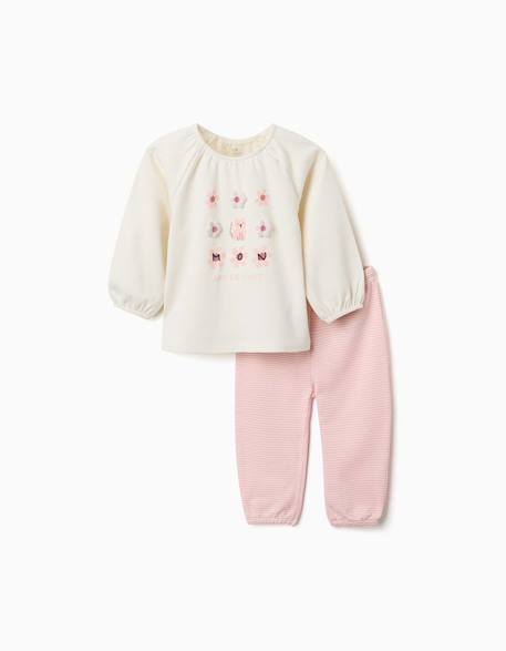 Bébé-Pyjama à manches longues en coton avec fleurs imprimées