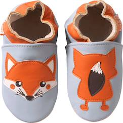 Chaussons bébé cuir souple oscar le renard  - vertbaudet enfant