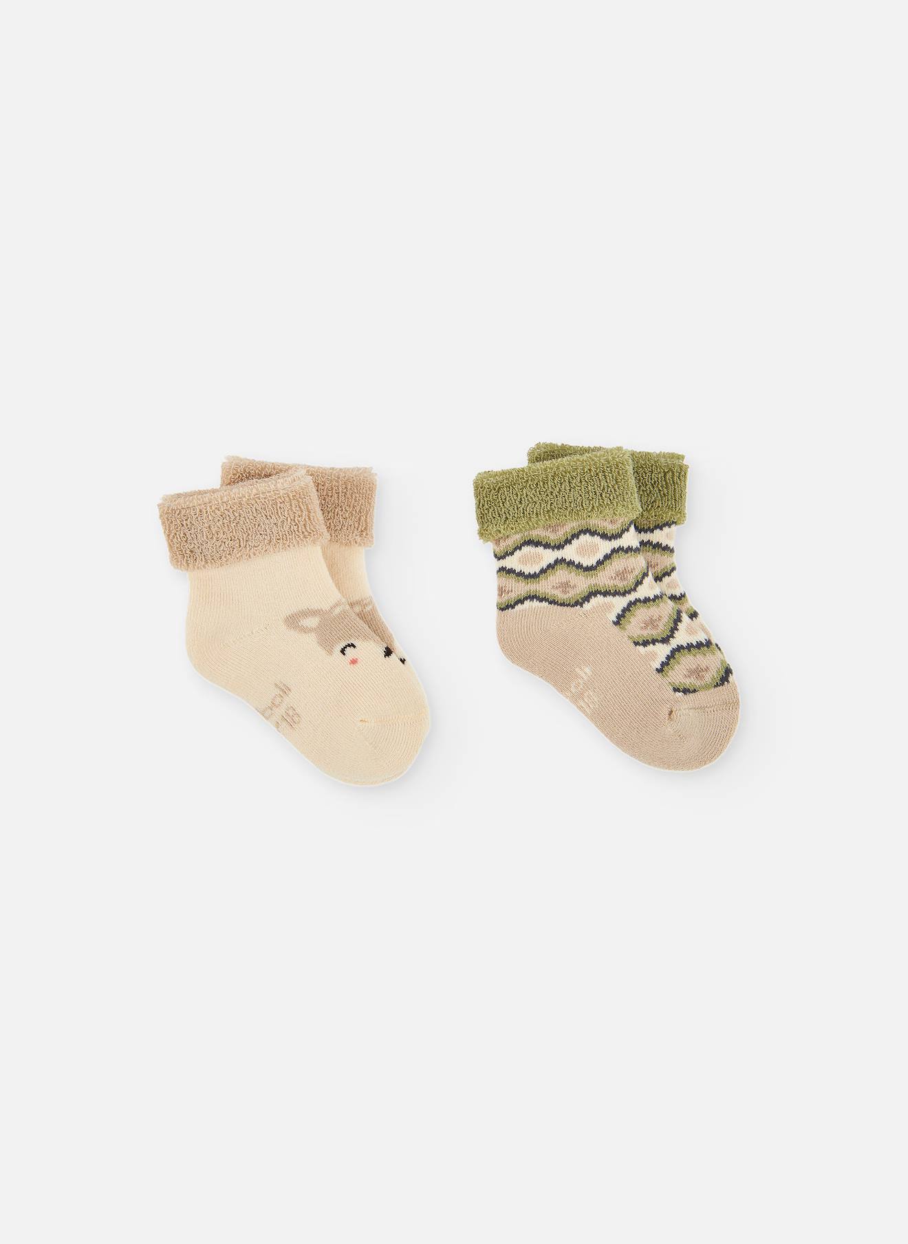Lot Chaussettes Bb Imprim Animal Blanc 13$
