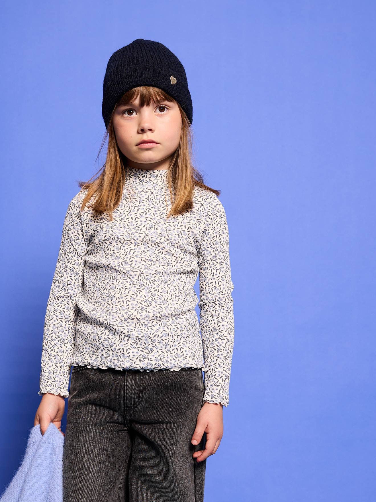 Sous-pull fille manches longues écru