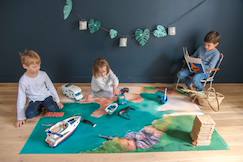 Linge de maison et décoration-Décoration-Tapis de jeu enfant "Crique Mystérieuse" - fabriqué en France