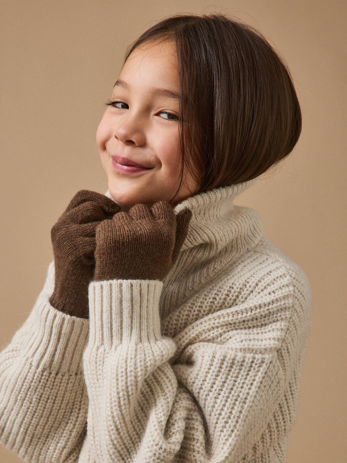 Gants En Laine Mrinos Enfant Brun Chine 25 €