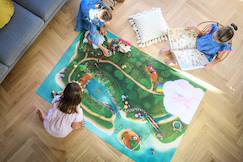 Linge de maison et décoration-Décoration-Tapis de jeu enfant "Lagon Féérique" - fabriqué en France