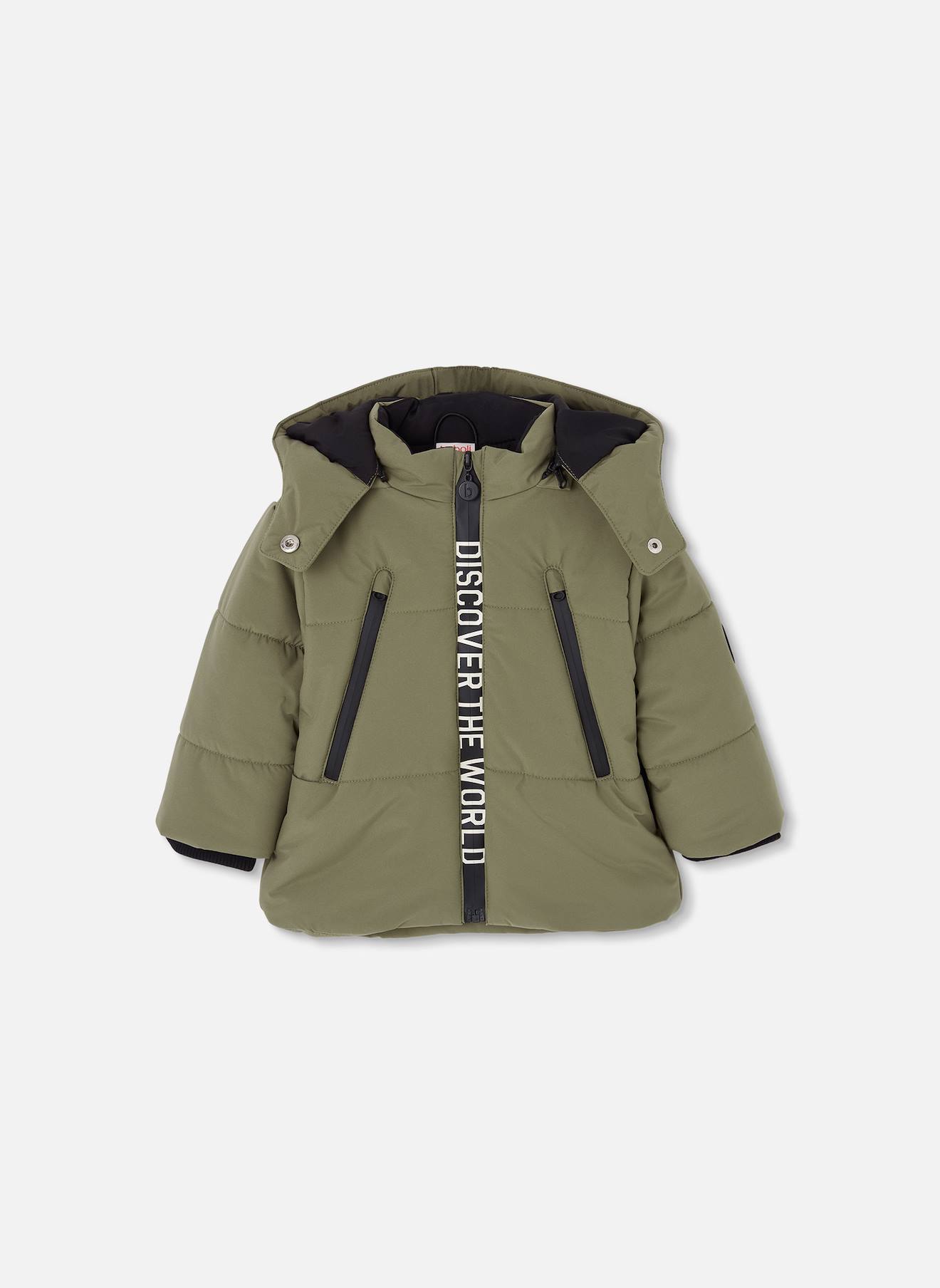 Parka Garçon Tissu Technique Avec Capuche Multicolore Parka Garçon Tissu Technique Avec Capuche Multicolore