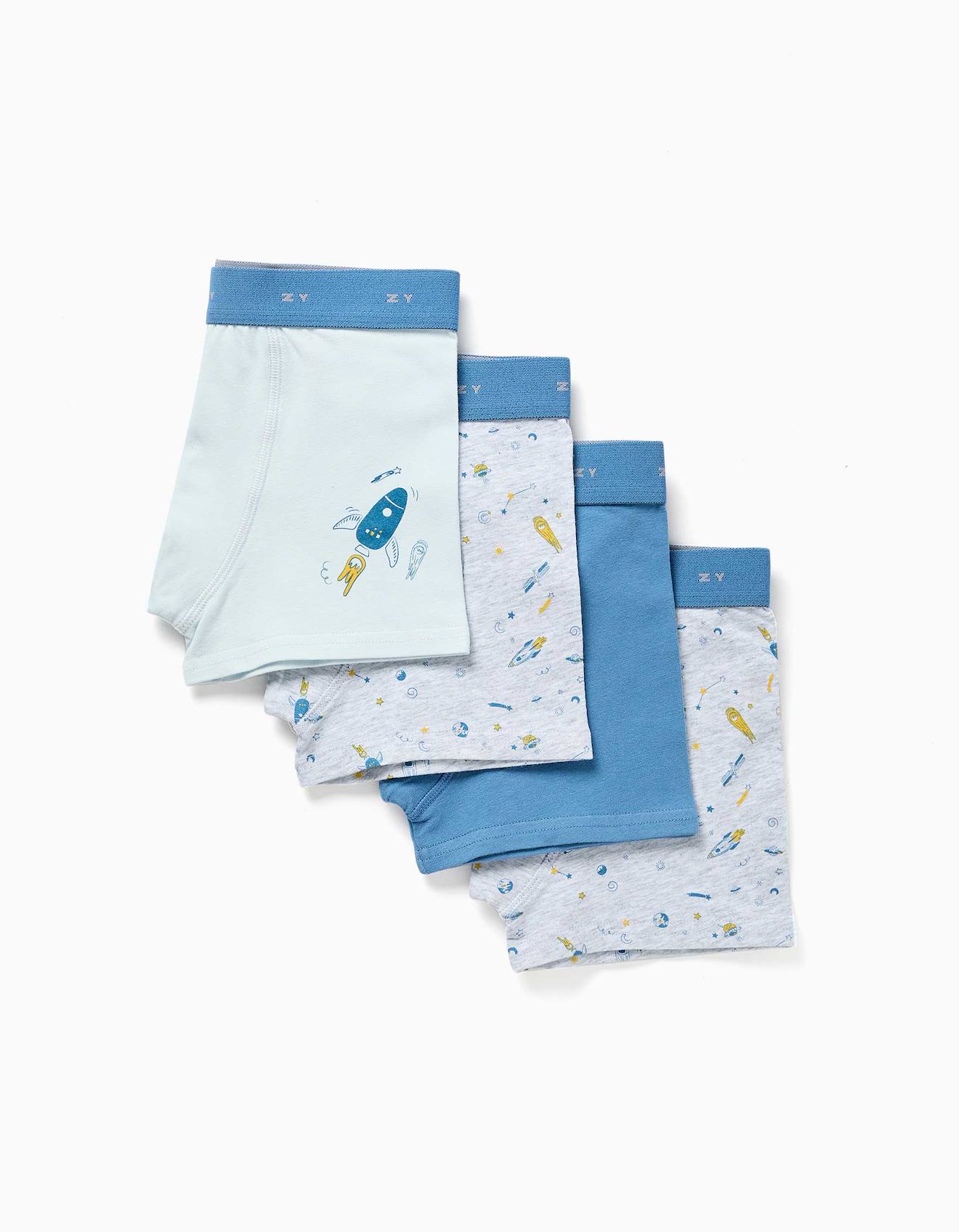 Lot De 4 Boxers Avec Imprims Espace Multicolore 20$