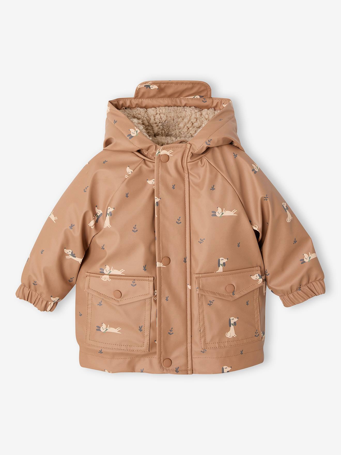 Cir bb capuche doubl en sherpa noisette 36$