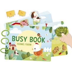 Jouet-Livre d’activités busy book thème ferme