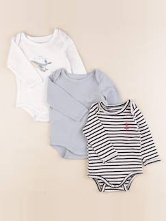 Seconde main-Garçon-Sous-vêtements-Lot de 3 bodies en coton - 6 mois