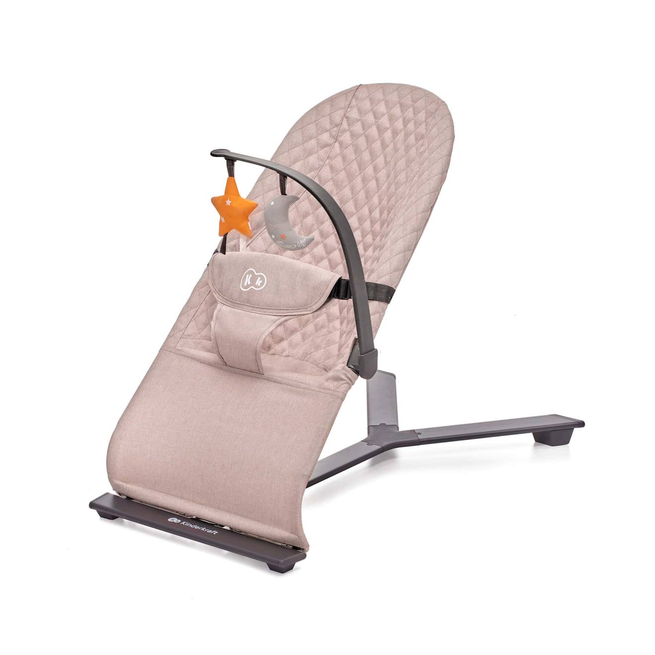 Balancelle Électrique Bébé 2 En 1 Avec Fonction Transat Rose Poudré