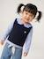 Pull bébé sans manches écru+marine+rose poudré 9 - vertbaudet enfant 