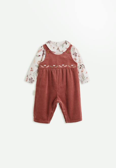 Bébé-Ensemble salopette bébé en velours côtelé et t-shirt evie