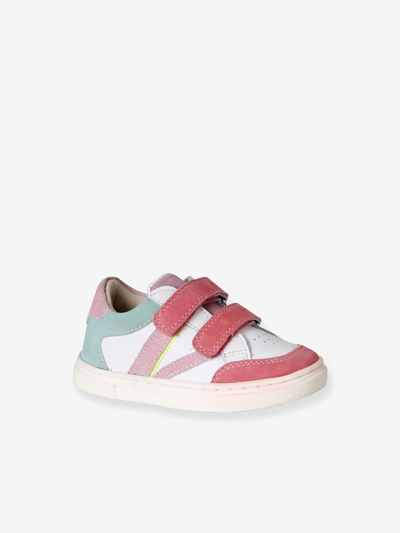 Baskets bb cuir scratchs lot blanc 35$