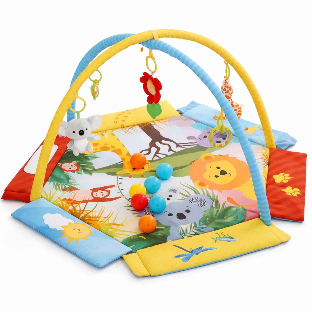 Tapis D'éveil Bébé Piscine À Balles Pliable Jungle Palenquo Palenquo, Multicolore