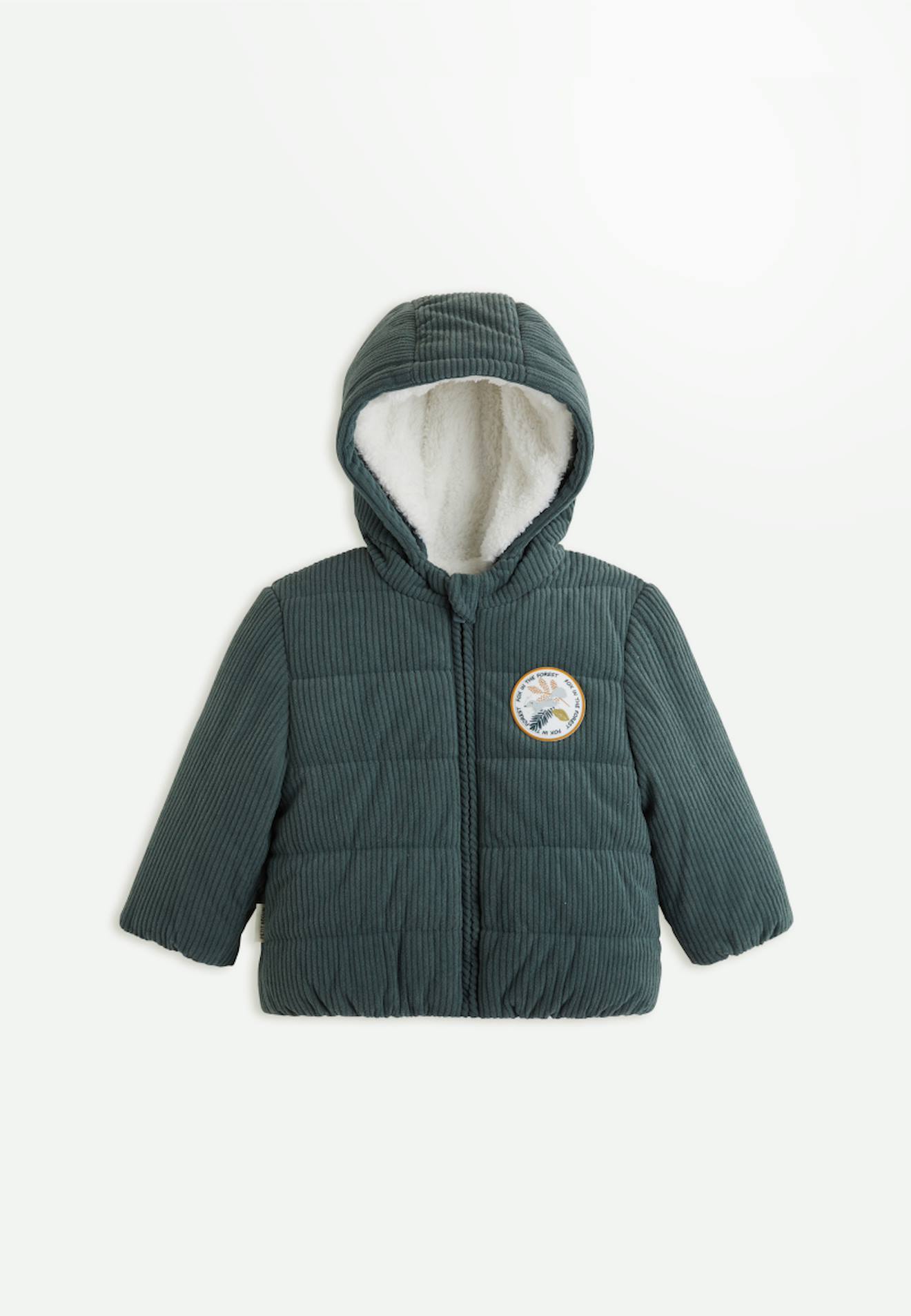Doudoune Bb En Velours Ctel Double Sherpa Avec Capuche Elliott Vert 32 €