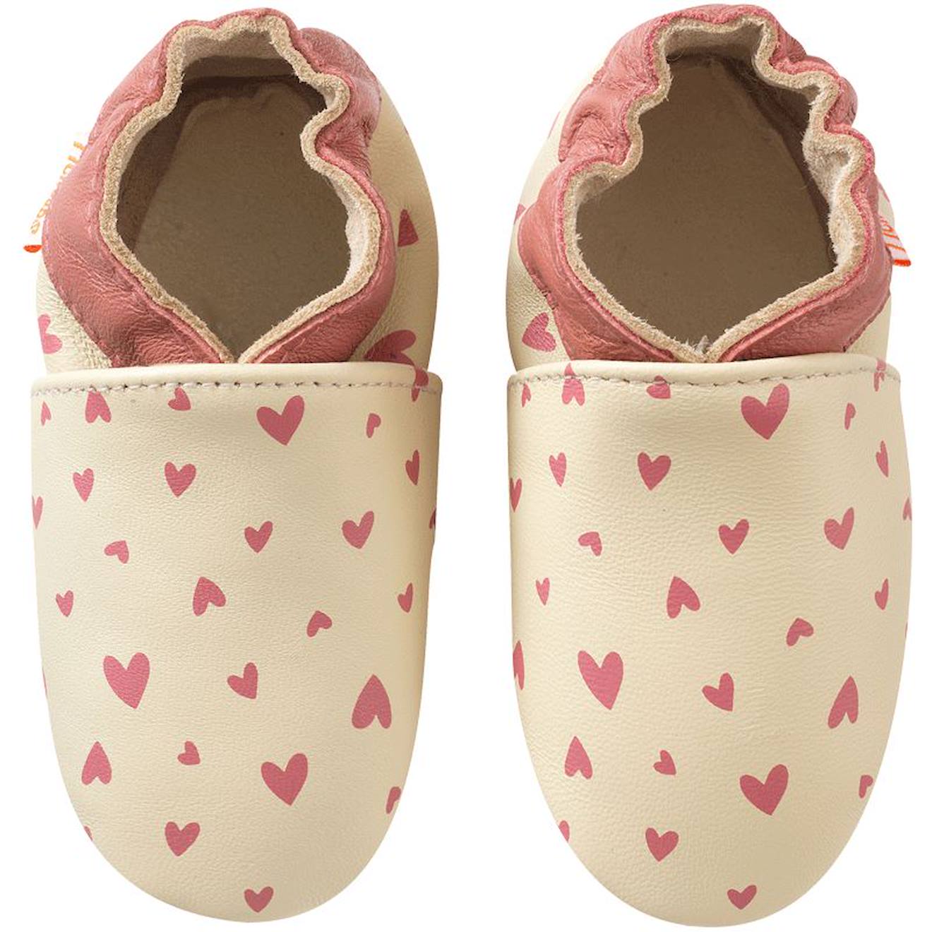 Chaussons Bb Cuir Souple Juliette Les Coeurs Beige 26 €