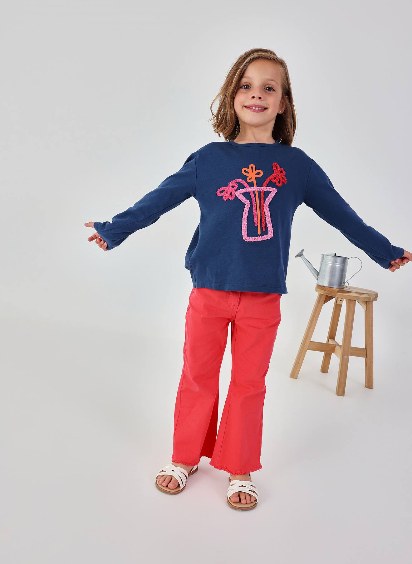 Pantalon Fille En Coton Rose Pantalon Fille En Coton Rose