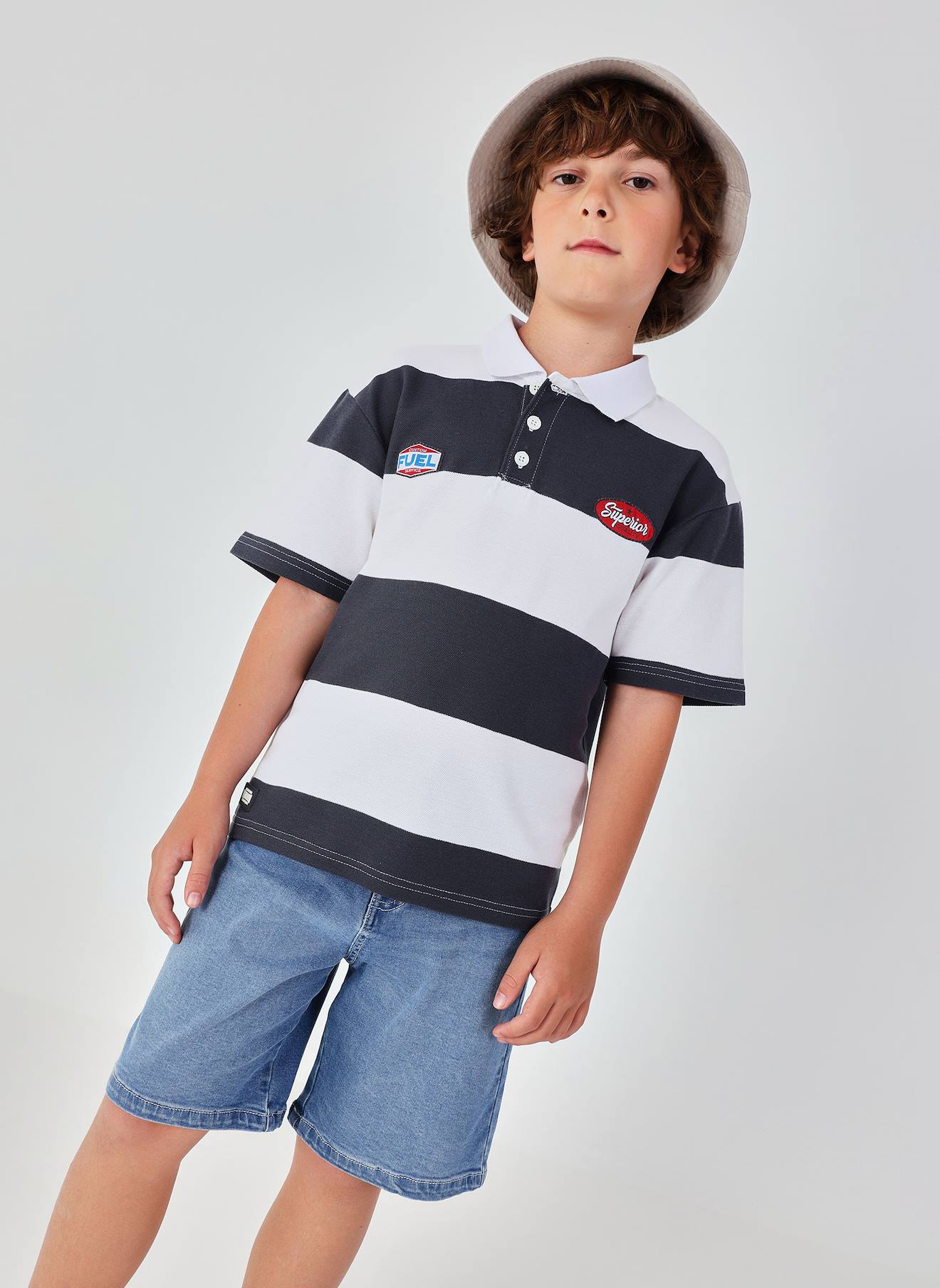 Polo Enfant En Coton Multicolore 12$
