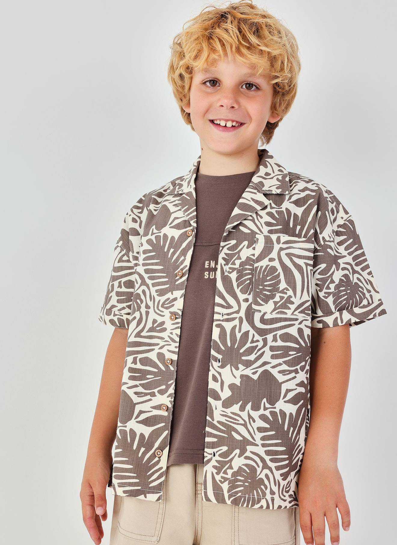 Chemise Popeline Imprimée Multicolore