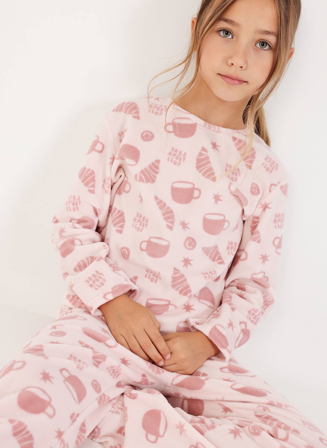 Pyjama En Molleton Fille Imprim Petit-djeuner Multicolore 40 €