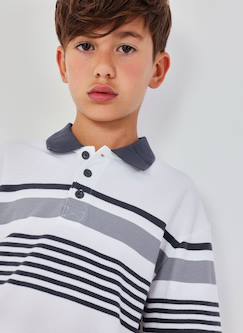 -Polo enfant coton rayé