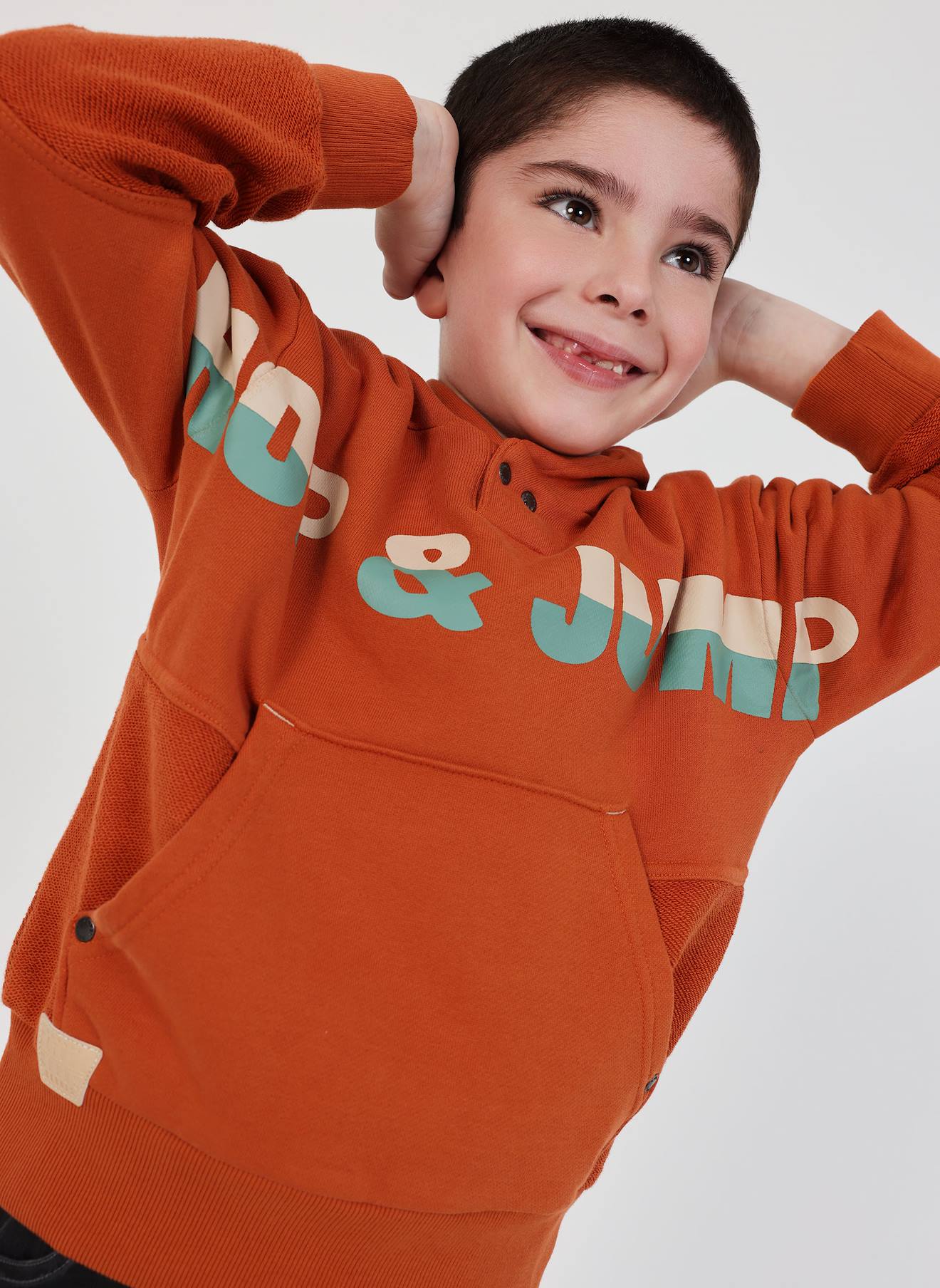 Sweat-shirt Enfant En Coton À Capuche Marron