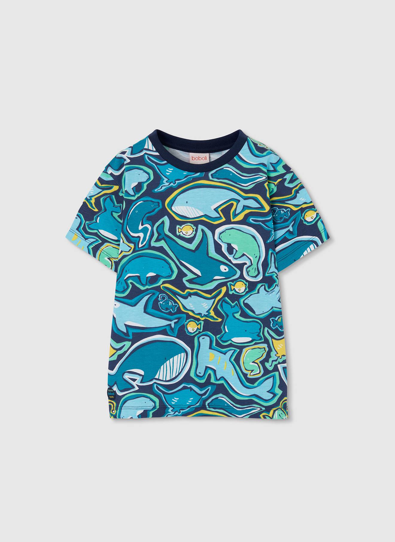 T-shirt Garçon Imprimé En Jersey Multicolore