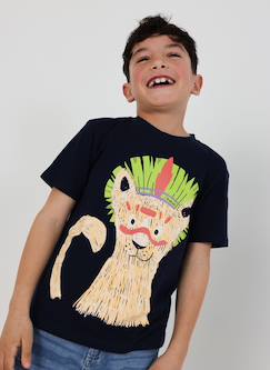 -T-shirt garçon coton lion