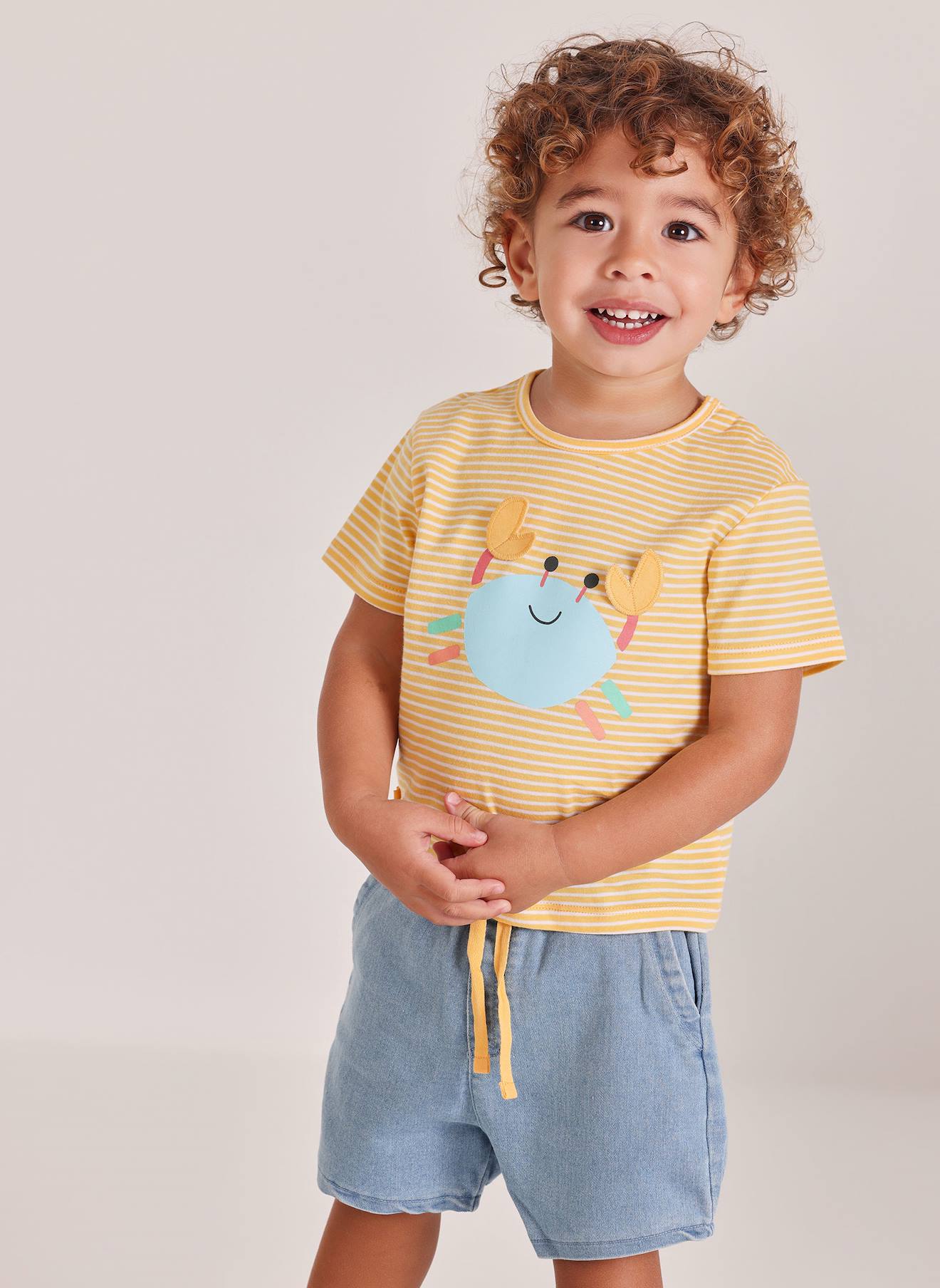 Ensemble Bébé T-shirt Et Pantalon En Coton Multicolore