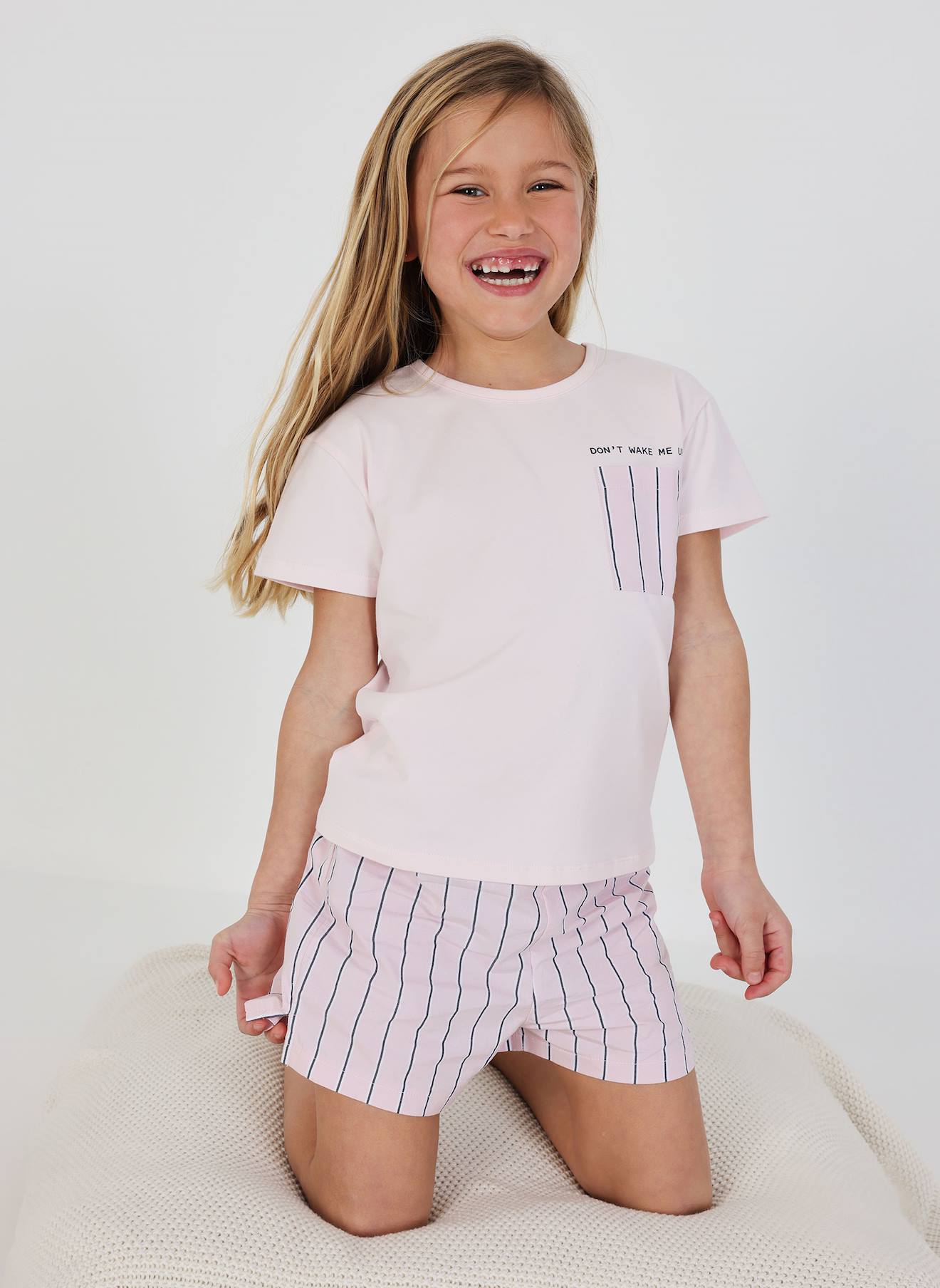 Pyjama Coton Rayures Rose 10 €