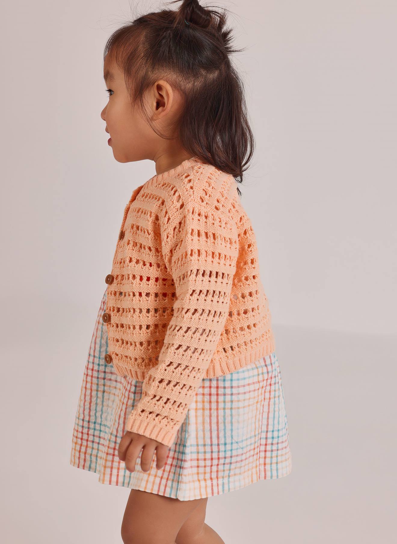 Gilet Bébé Tricot Orange