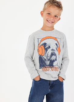 Garçon-T-shirt, polo, sous-pull-T-shirt-T-shirt maille garçon imprimé chien