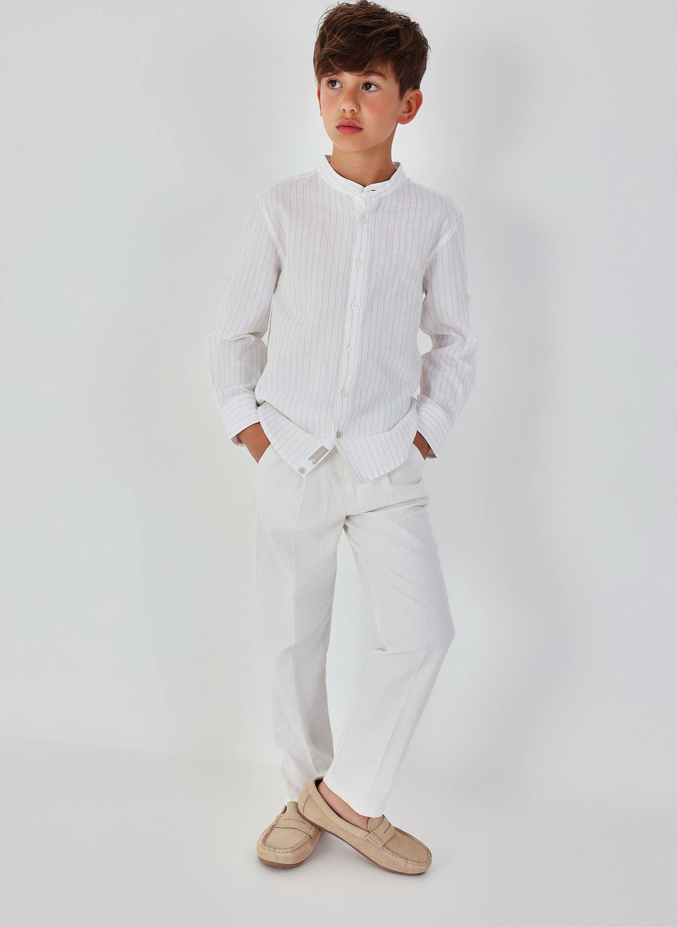Pantalon Enfant Lin Blanc