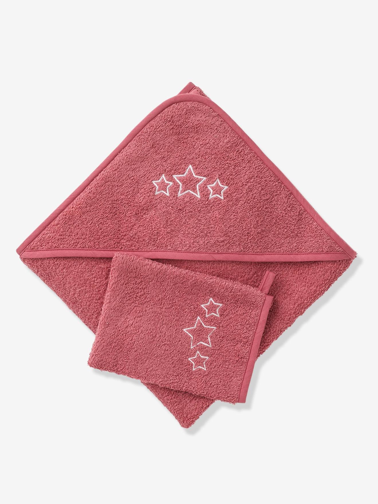 Cape De Bain Gant Oeko Tex Framboise Vertbaudet