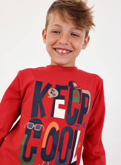 T-shirt en maille garçon imprimé keep cool  - vertbaudet enfant