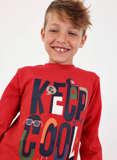 T-shirt en maille garçon imprimé keep cool  - vertbaudet enfant