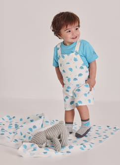 -Ensemble bébé salopette imprimé coton