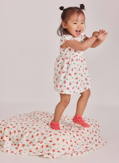 Bébé-Robe bébé en maille avec imprimé