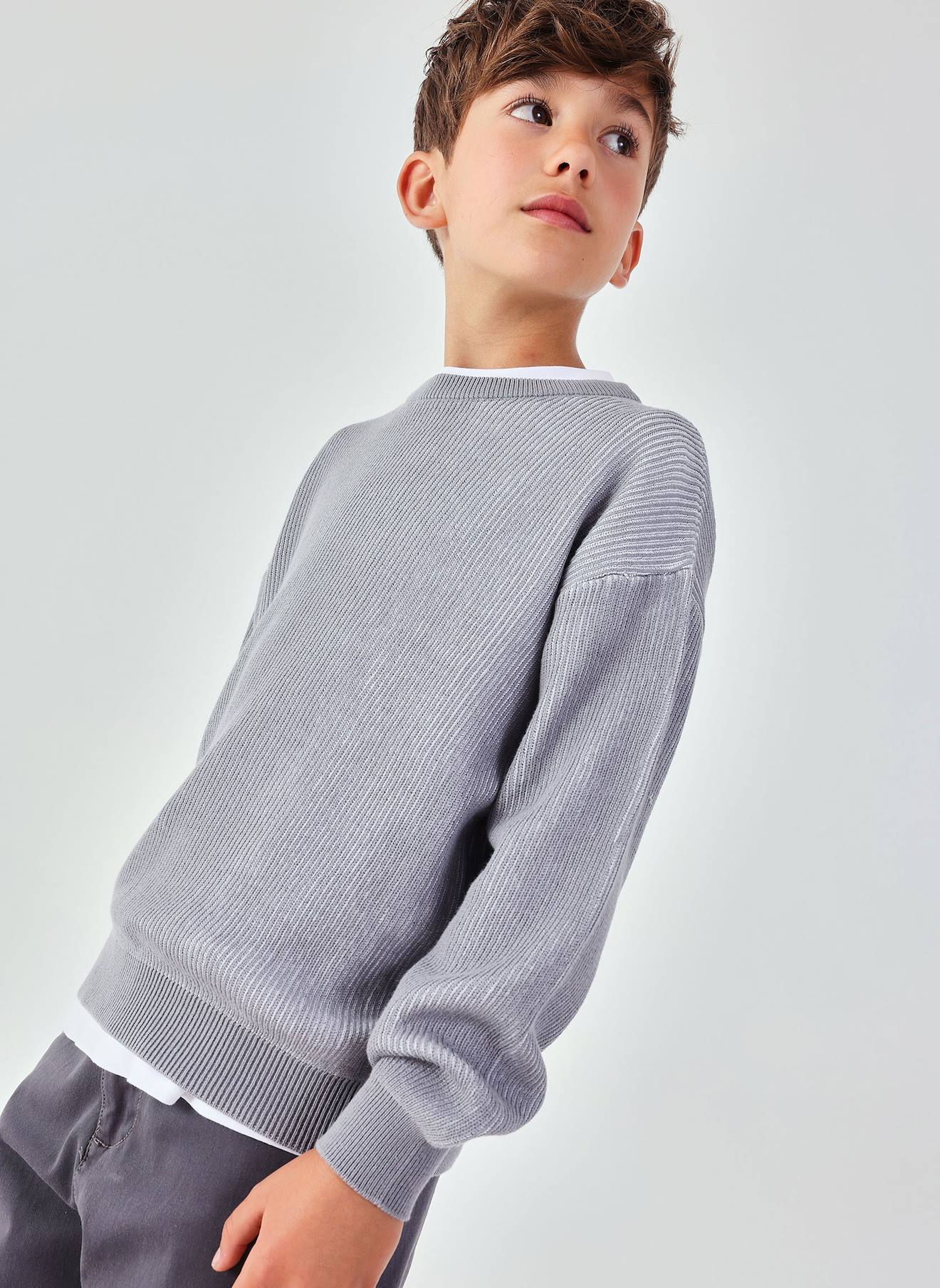 Pull En Coton Pour Enfant Gris Pull En Coton Pour Enfant Gris